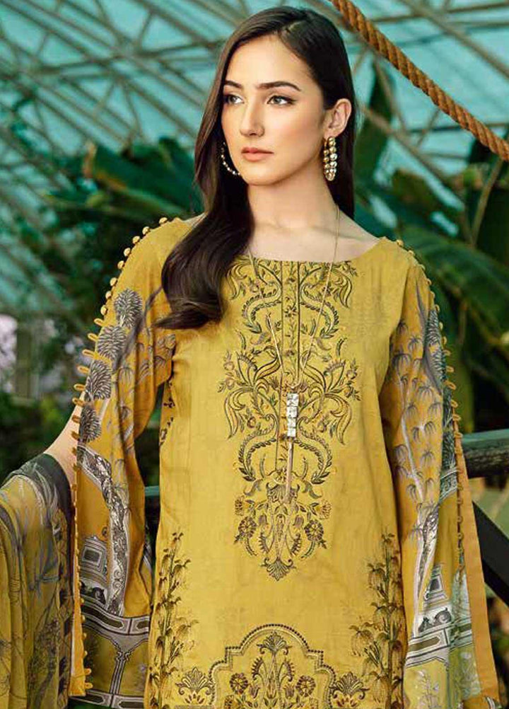 Chevron by Ramsha Embroidered Lawn Suits Unstitched 3 Piece RSH21-CH5 506 - Luxury Collection