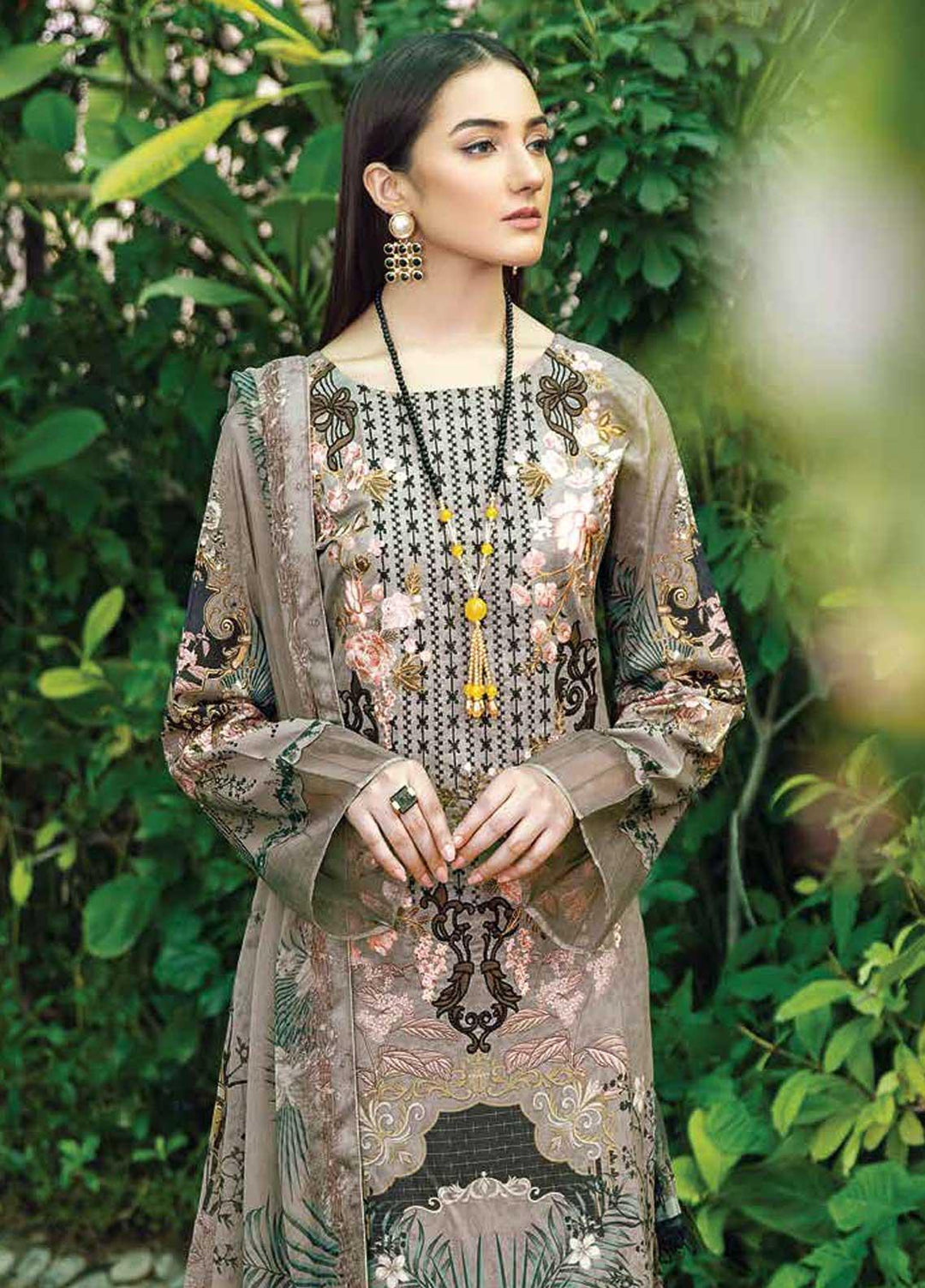 Chevron by Ramsha Embroidered Lawn Suits Unstitched 3 Piece RSH21-CH5 507 - Luxury Collection