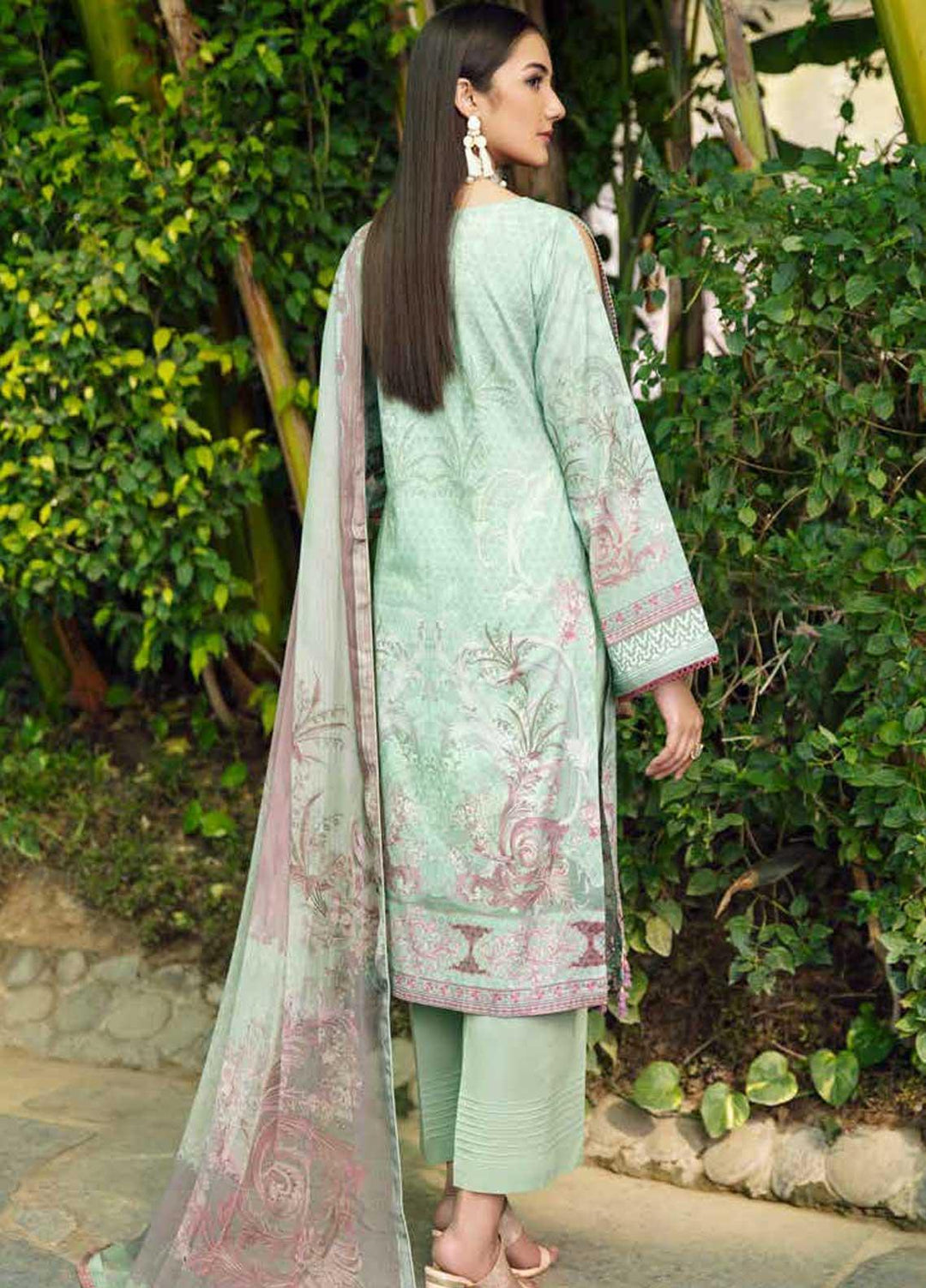 Chevron by Ramsha Embroidered Lawn Suits Unstitched 3 Piece RSH21-CH5 509 - Luxury Collection