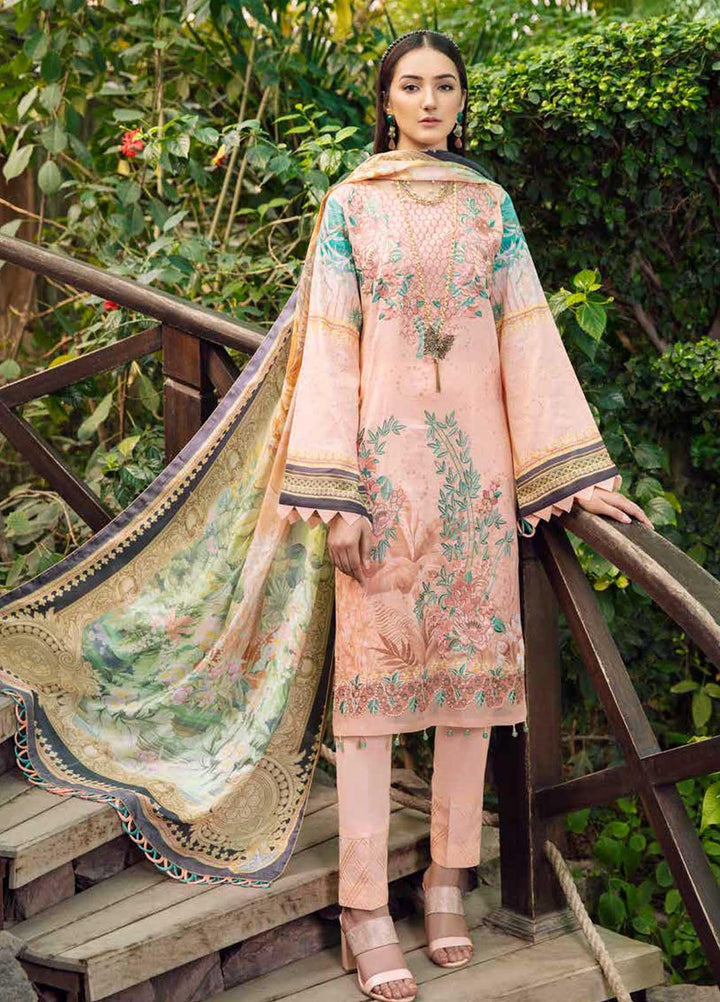Chevron by Ramsha Embroidered Lawn Suits Unstitched 3 Piece RSH21-CH5 511 - Luxury Collection