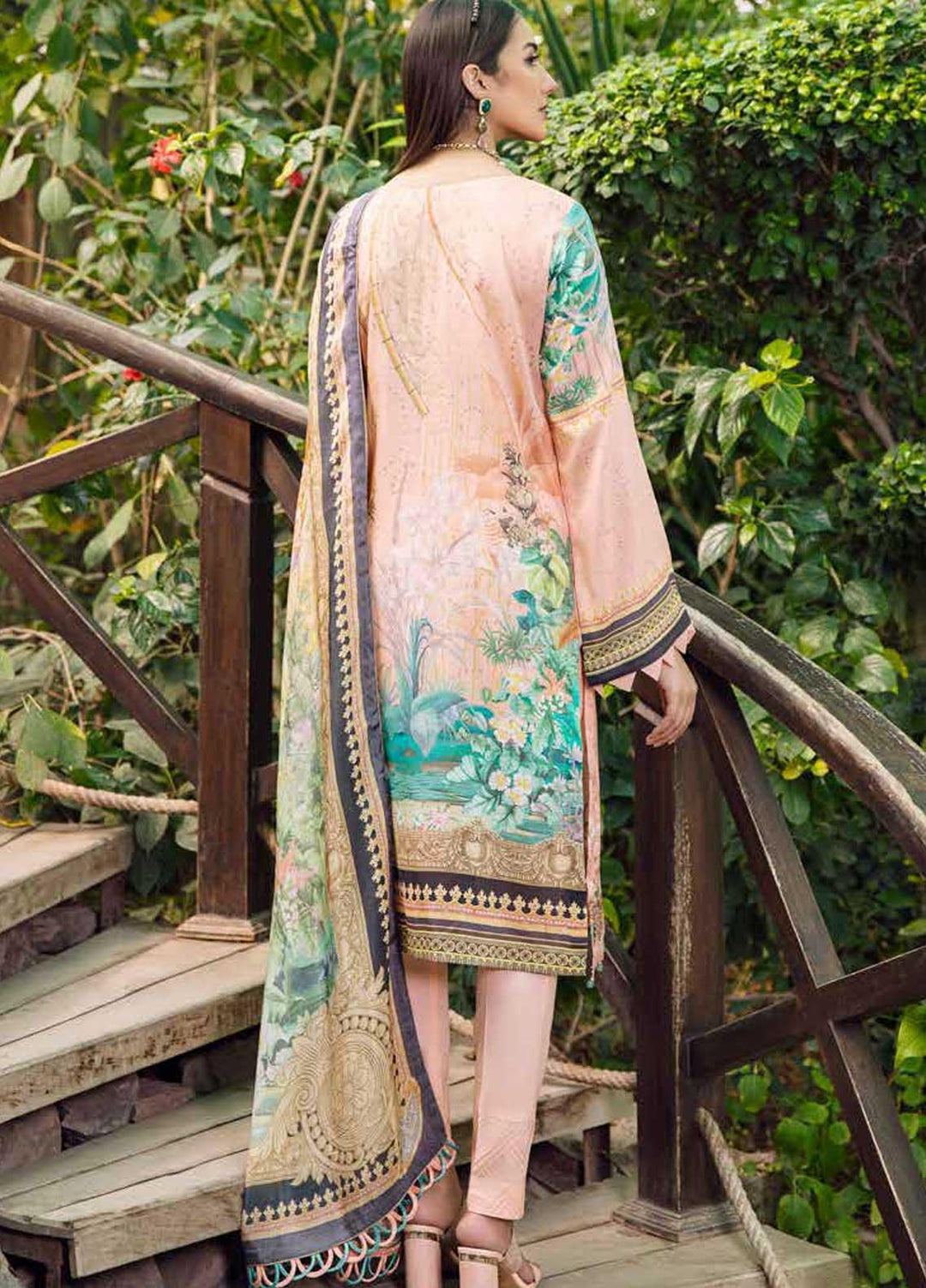 Chevron by Ramsha Embroidered Lawn Suits Unstitched 3 Piece RSH21-CH5 511 - Luxury Collection