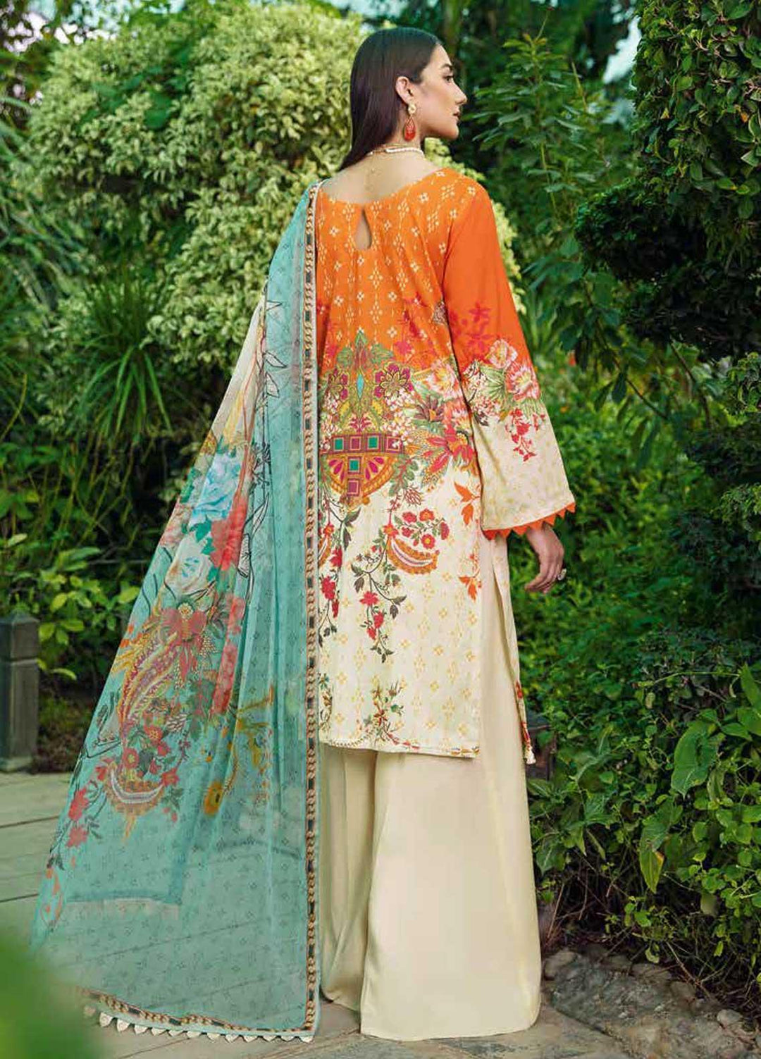 Chevron by Ramsha Embroidered Lawn Suits Unstitched 3 Piece RSH21-CH5 512 - Luxury Collection