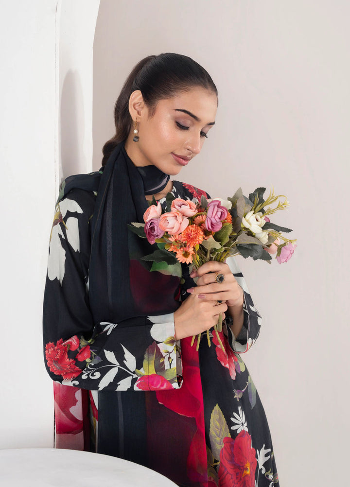 Chirpy Cherry by Feathers Pret Printed Lawn 3 Piece Suit Colzora