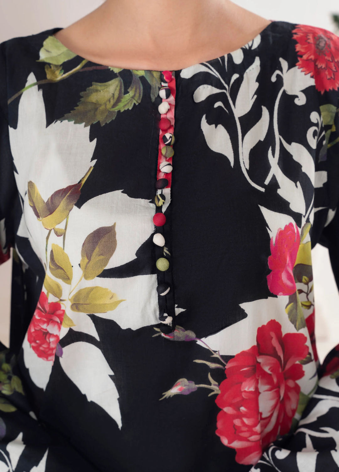 Chirpy Cherry by Feathers Pret Printed Lawn 3 Piece Suit Colzora