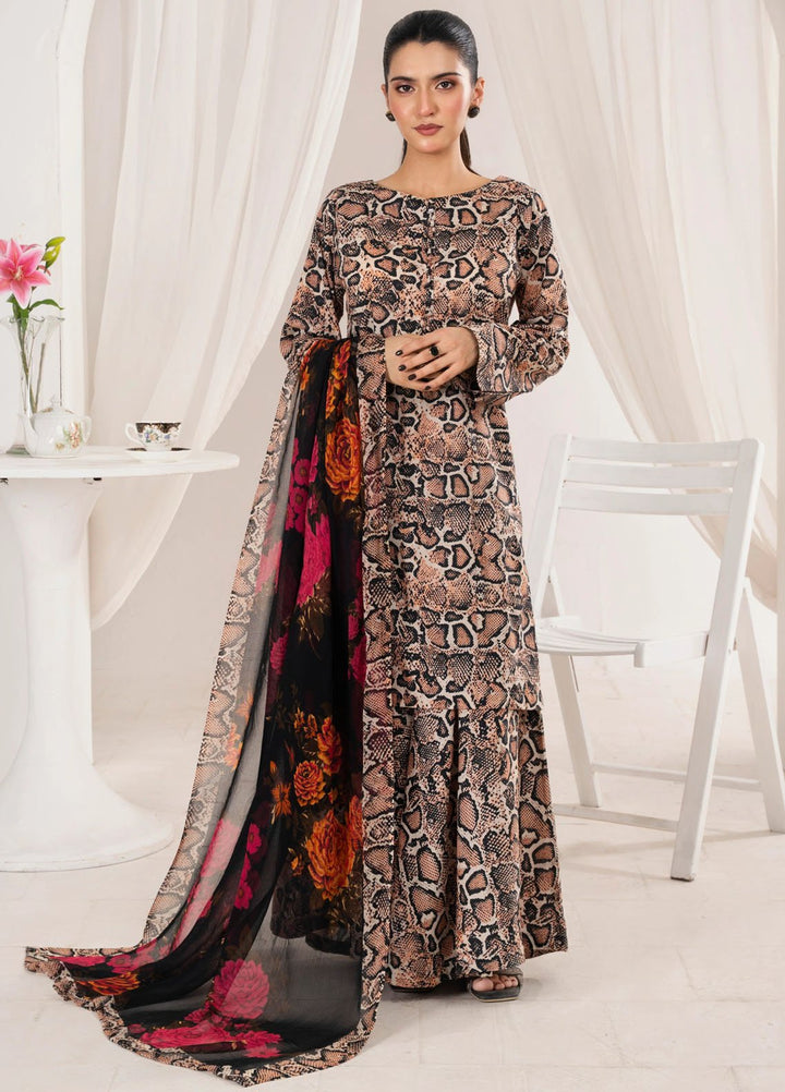 Chirpy Cherry by Feathers Pret Printed Lawn 3 Piece Suit Palesto