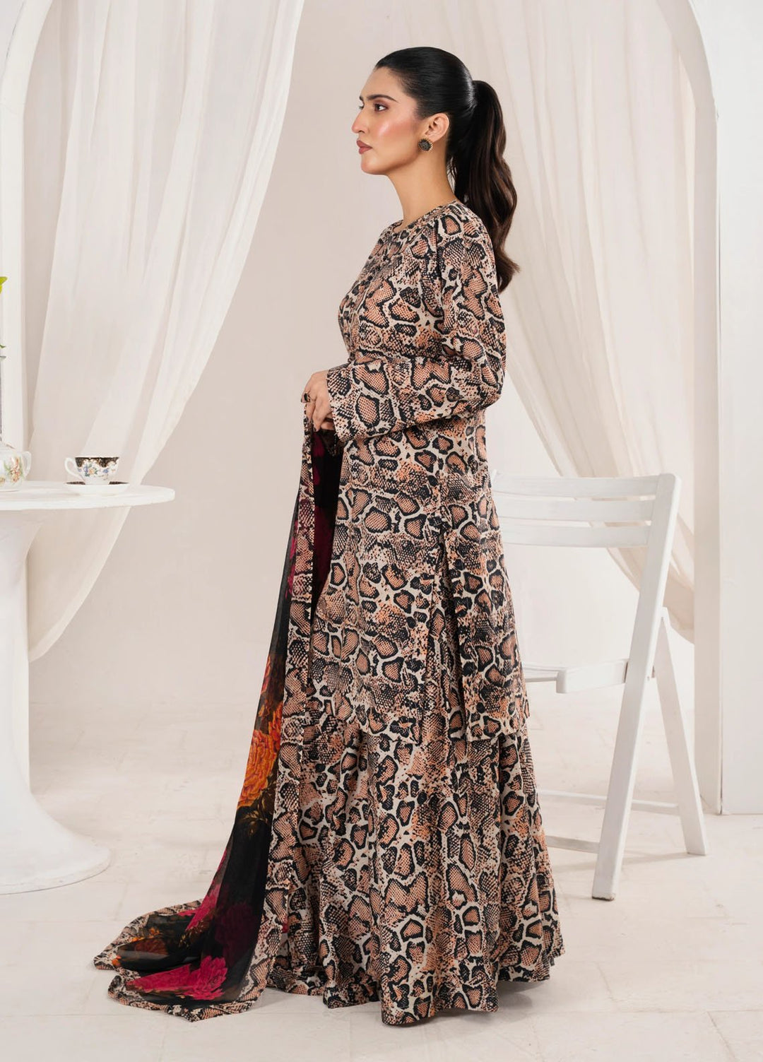 Chirpy Cherry by Feathers Pret Printed Lawn 3 Piece Suit Palesto