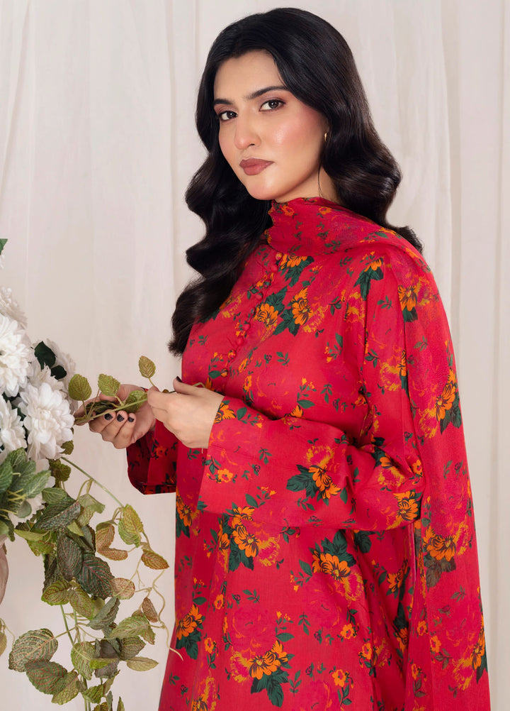 Chirpy Cherry by Feathers Pret Printed Lawn 3 Piece Suit Paletto