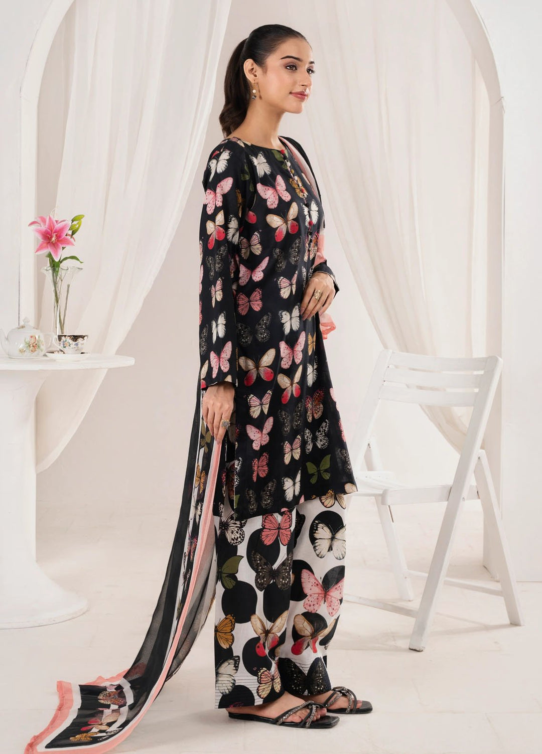 Chirpy Cherry by Feathers Pret Printed Lawn 3 Piece Suit Raylix