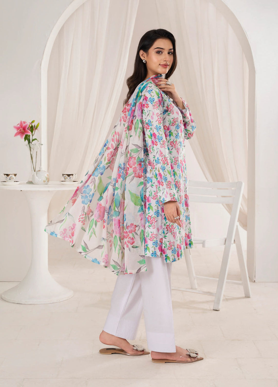 Chirpy Cherry by Feathers Pret Printed Lawn 3 Piece Suit Zeston