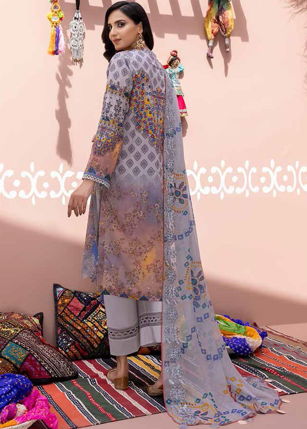 Chunri By Charizma Embroidered Lawn Suits Unstitched 3 Piece CRZ22CH CHN-08 - Summer Collection