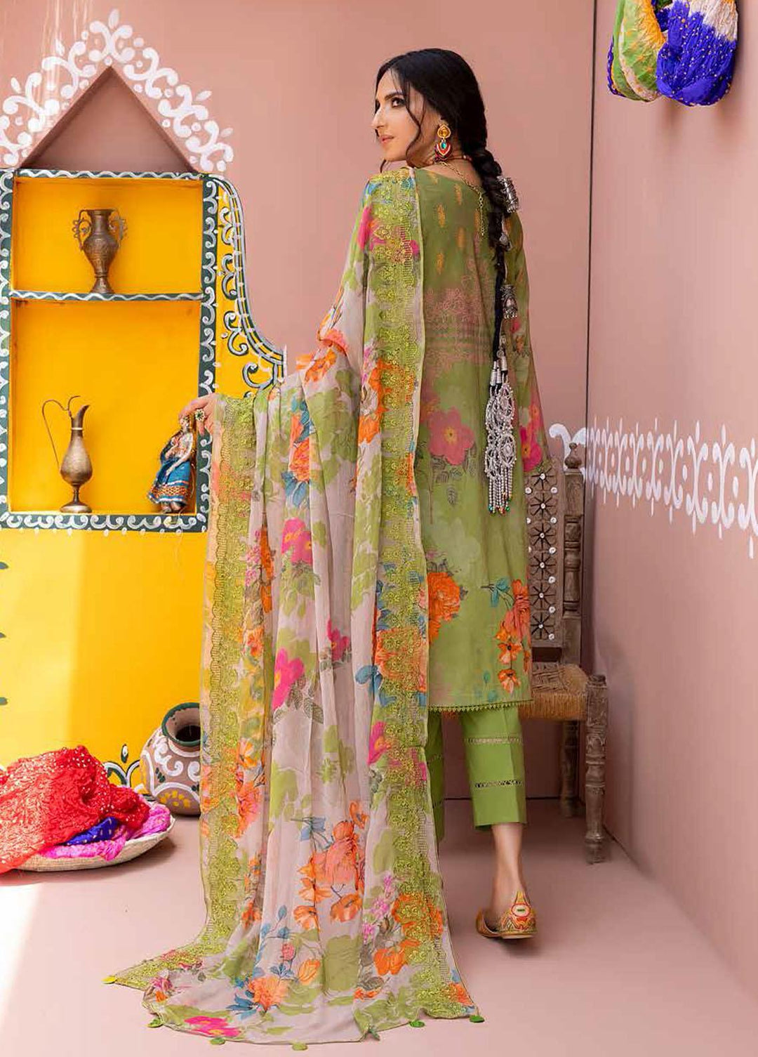 Chunri By Charizma Embroidered Lawn Suits Unstitched 3 Piece CRZ22CH CHN-09 - Summer Collection