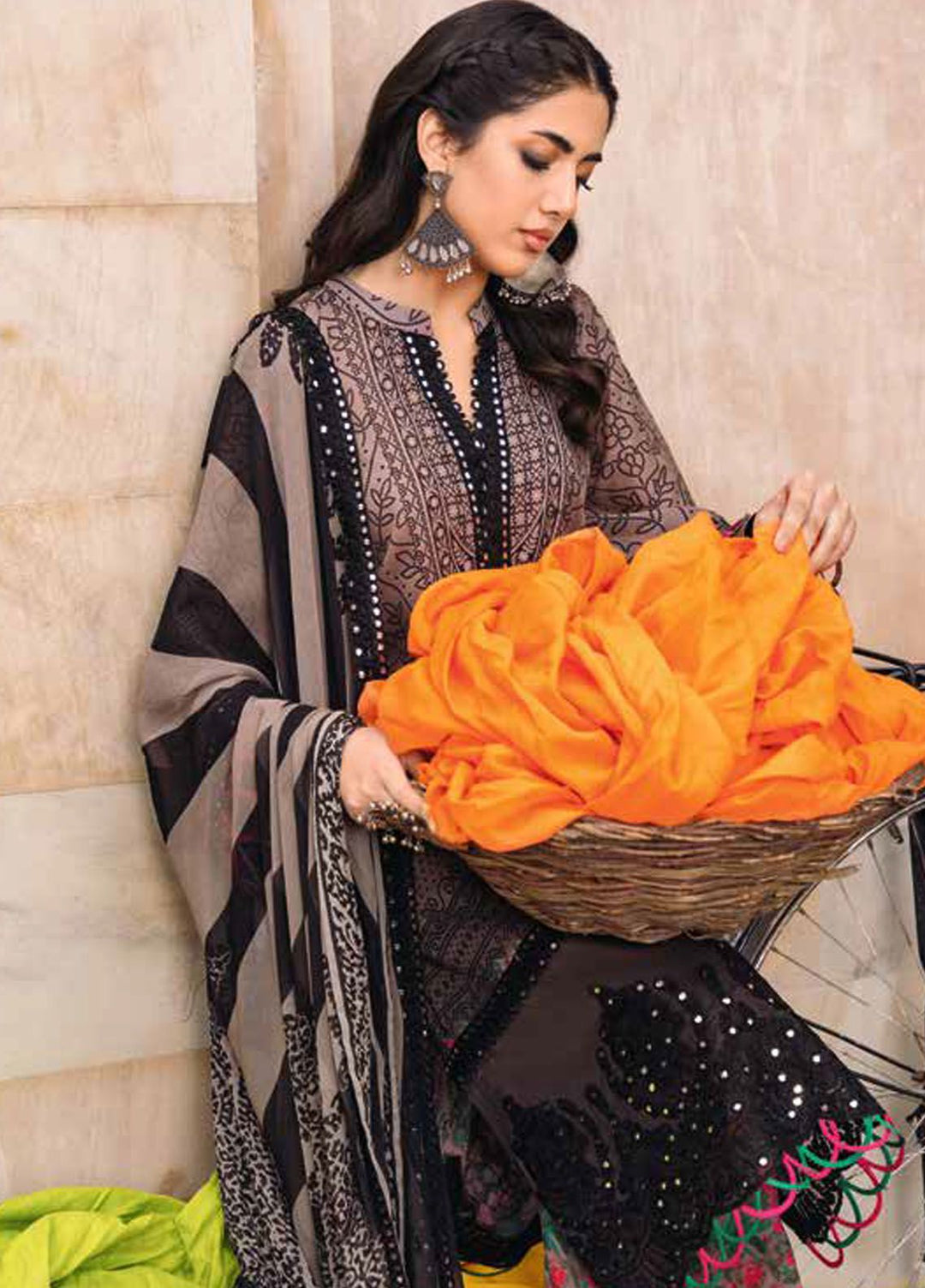 Chunri by Charizma Embroidered Lawn Suits Unstitched 3 Piece CRZ24CH CH4-01 - Summer Collection
