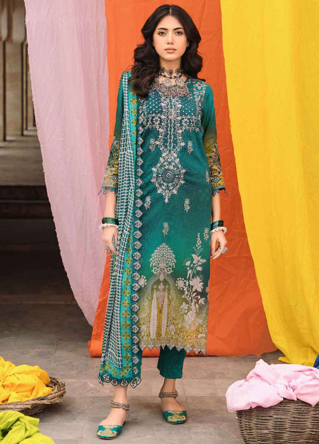 Chunri by Charizma Embroidered Lawn Suits Unstitched 3 Piece CRZ24CH CH4-07 - Summer Collection