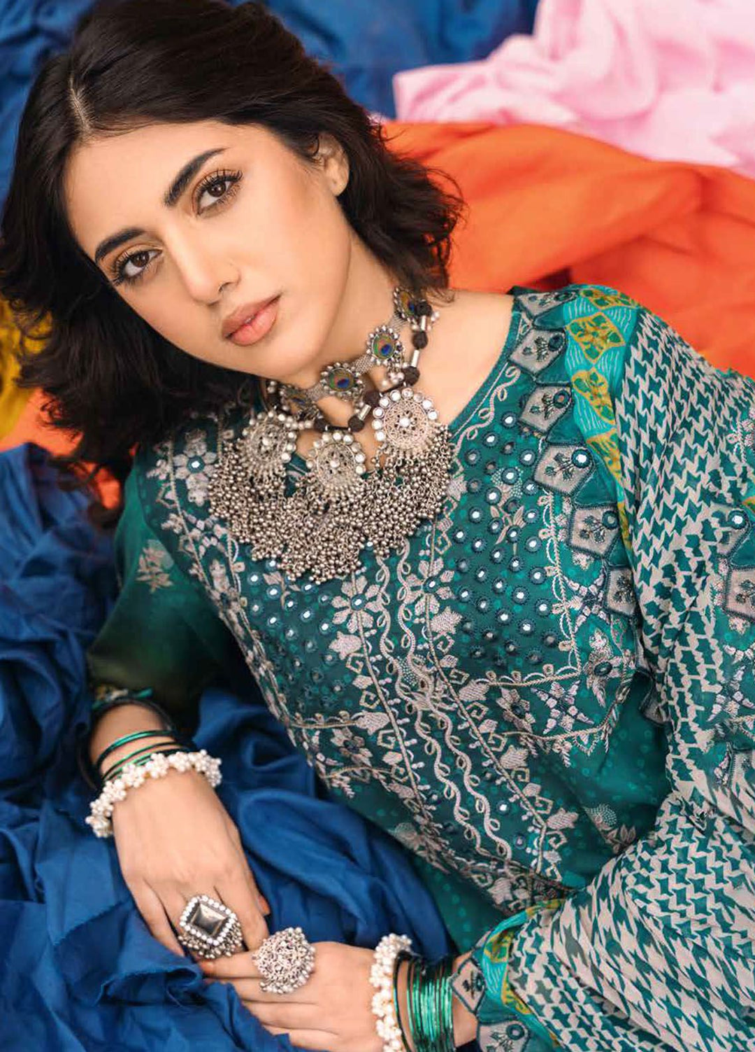 Chunri by Charizma Embroidered Lawn Suits Unstitched 3 Piece CRZ24CH CH4-07 - Summer Collection