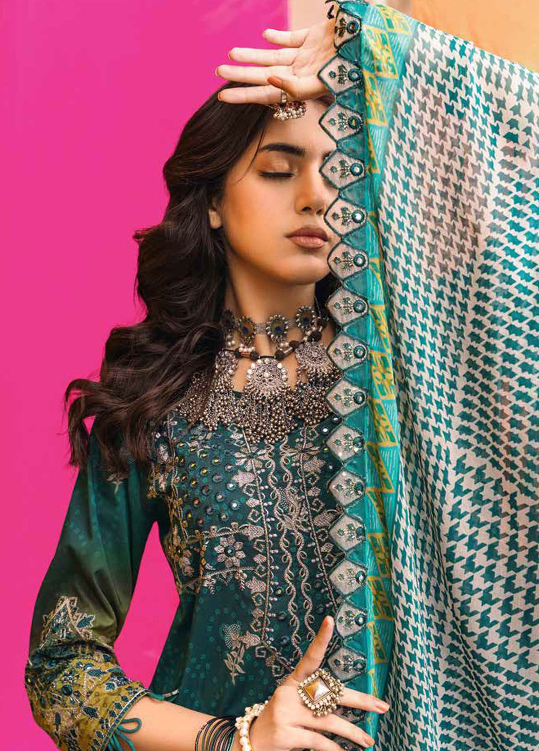 Chunri by Charizma Embroidered Lawn Suits Unstitched 3 Piece CRZ24CH CH4-07 - Summer Collection