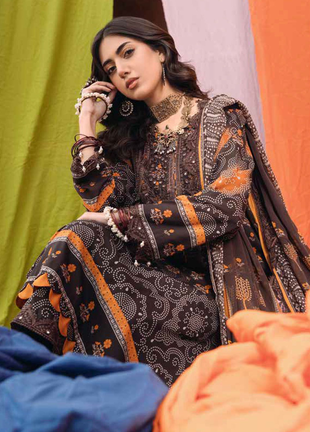 Chunri by Charizma Embroidered Lawn Suits Unstitched 3 Piece CRZ24CH CH4-10 - Summer Collection