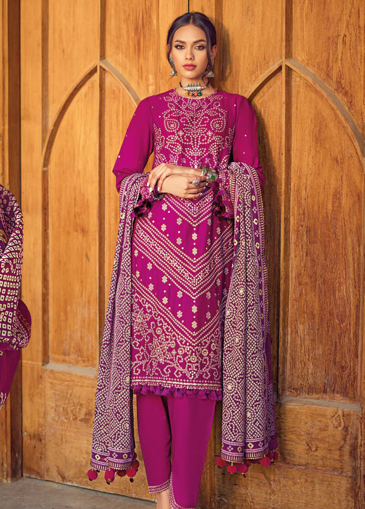 Chunri By Gul Ahmed Embroidered Lawn Suits Unstitched 3 Piece GA24C BM-42005 - Summer Collection