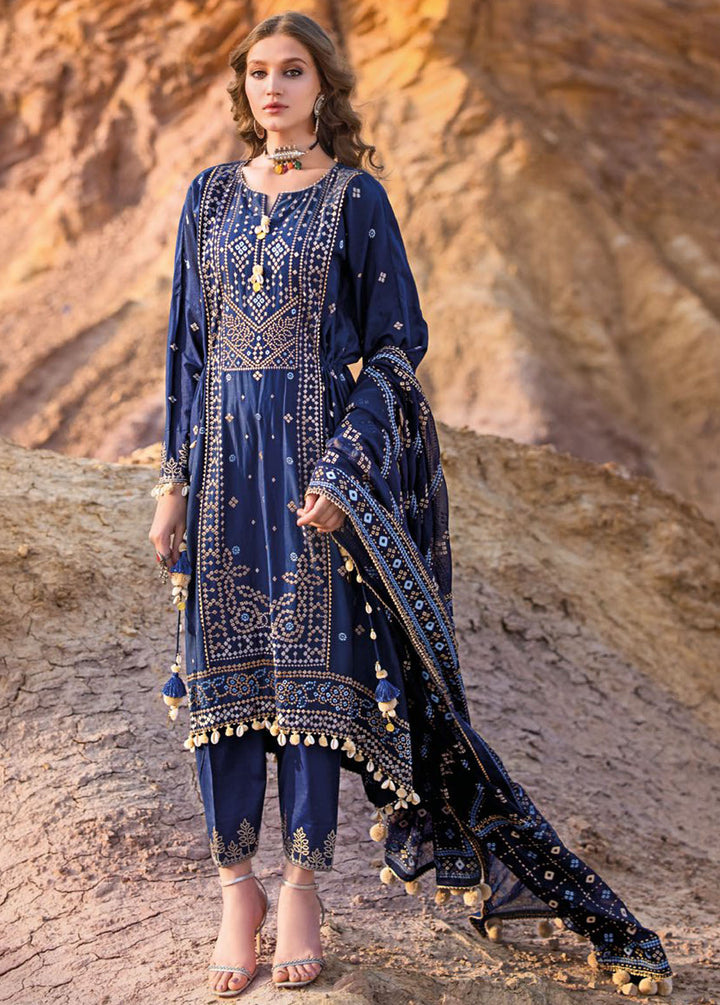 Chunri By Gul Ahmed Embroidered Lawn Suits Unstitched 3 Piece GA24C BM-42006 - Summer Collection
