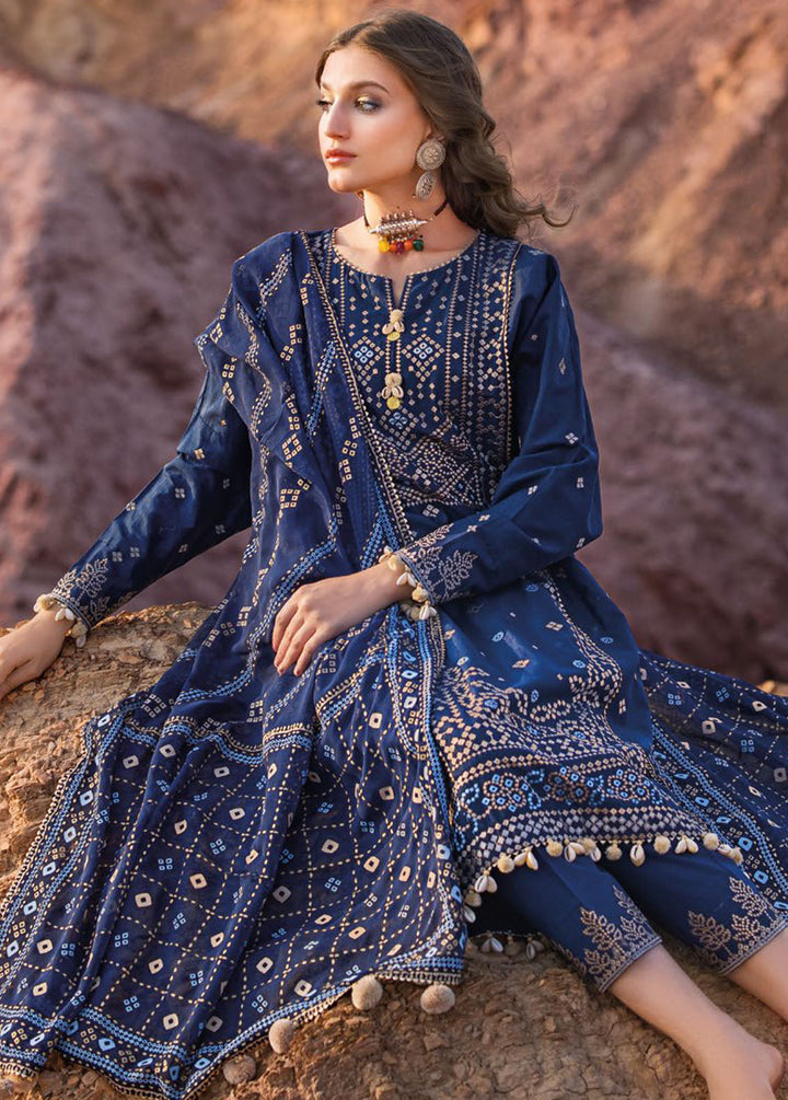 Chunri By Gul Ahmed Embroidered Lawn Suits Unstitched 3 Piece GA24C BM-42006 - Summer Collection