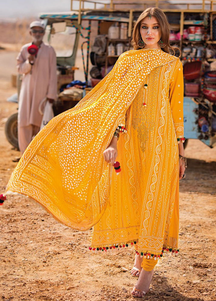 Chunri By Gul Ahmed Embroidered Lawn Suits Unstitched 3 Piece GA24C BM-42007 - Summer Collection