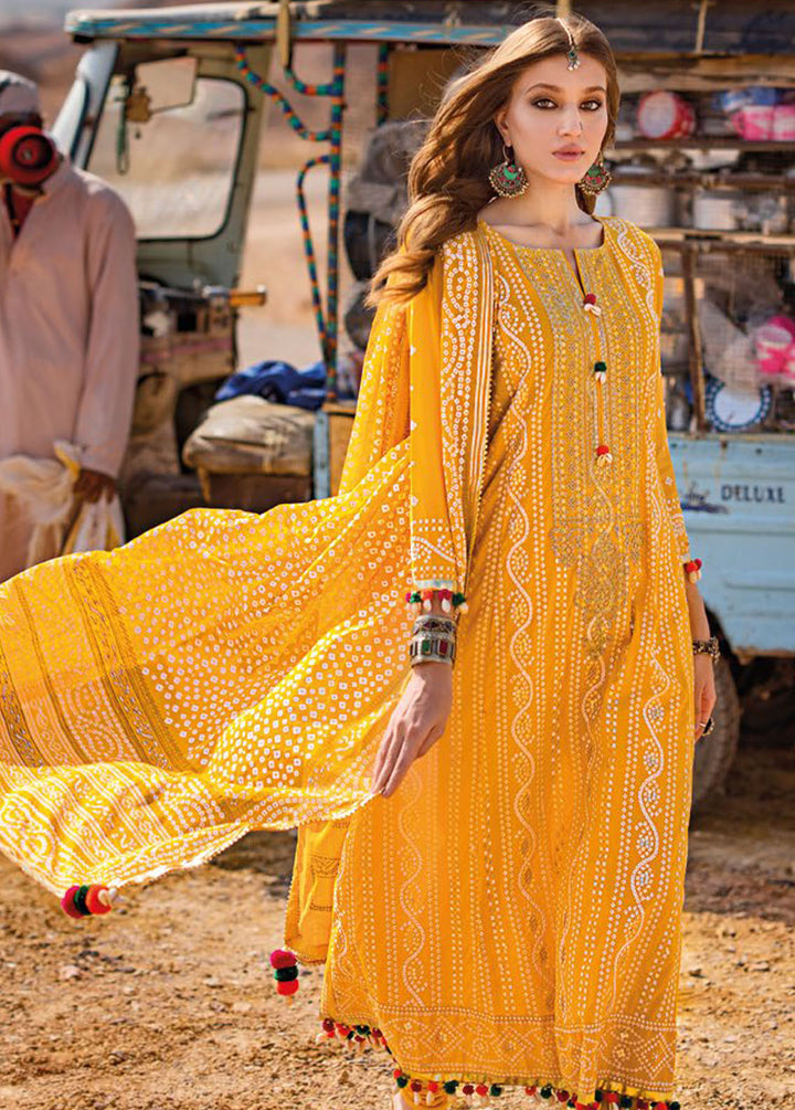 Chunri By Gul Ahmed Embroidered Lawn Suits Unstitched 3 Piece GA24C BM-42007 - Summer Collection