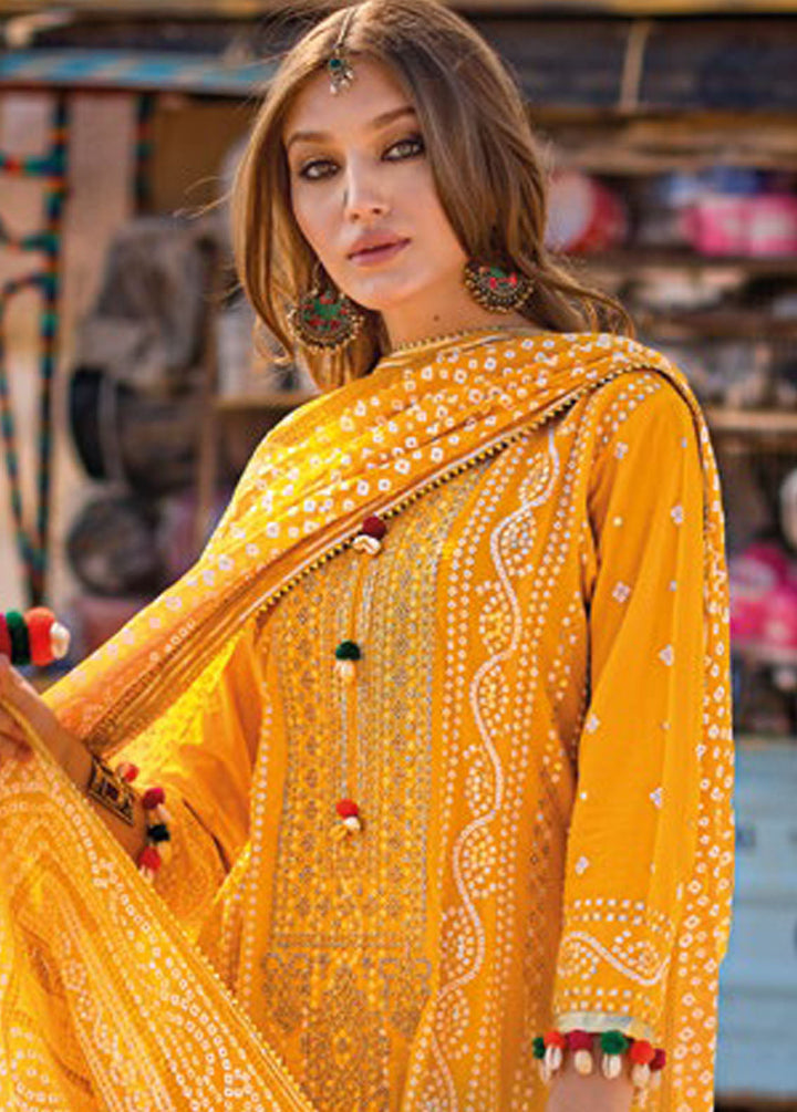 Chunri By Gul Ahmed Embroidered Lawn Suits Unstitched 3 Piece GA24C BM-42007 - Summer Collection