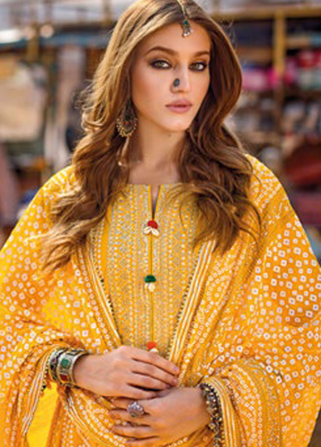 Chunri By Gul Ahmed Embroidered Lawn Suits Unstitched 3 Piece GA24C BM-42007 - Summer Collection