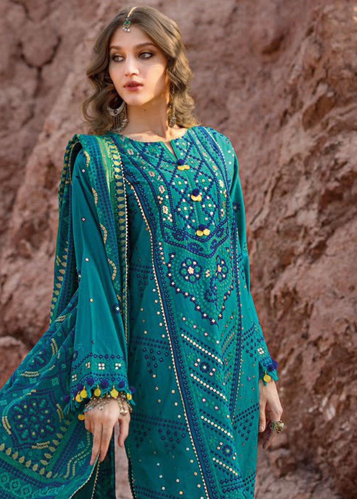 Chunri By Gul Ahmed Embroidered Lawn Suits Unstitched 3 Piece GA24C BM-42009 - Summer Collection
