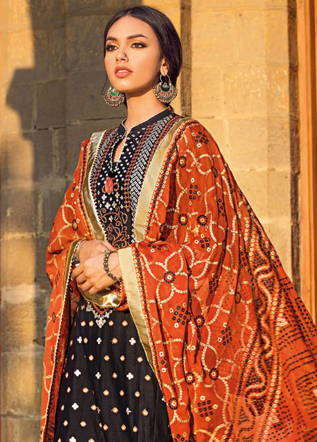 Chunri By Gul Ahmed Embroidered Lawn Suits Unstitched 3 Piece GA24C BM-42011 - Summer Collection