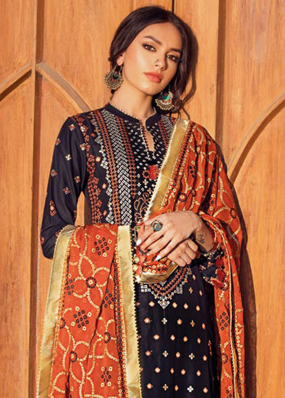 Chunri By Gul Ahmed Embroidered Lawn Suits Unstitched 3 Piece GA24C BM-42011 - Summer Collection