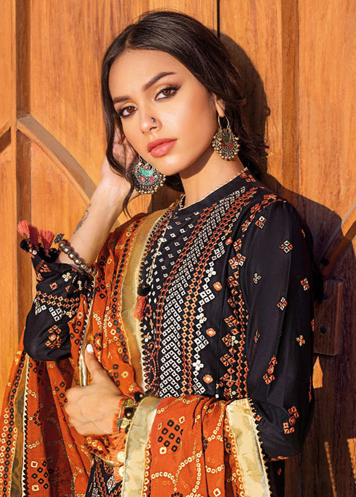 Chunri By Gul Ahmed Embroidered Lawn Suits Unstitched 3 Piece GA24C BM-42011 - Summer Collection