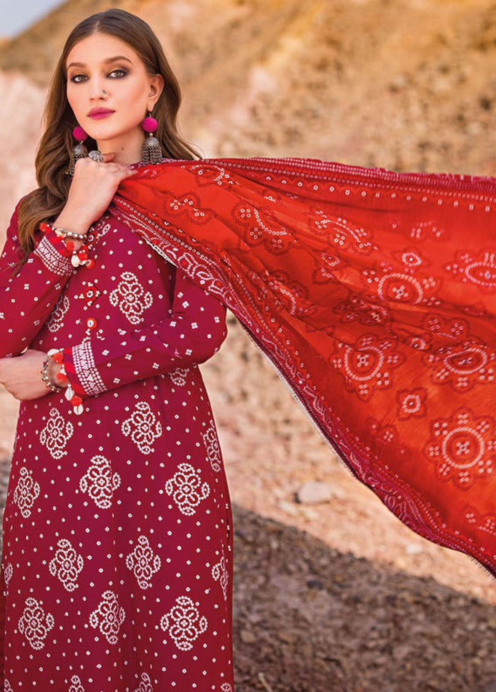 Chunri By Gul Ahmed Embroidered Lawn Suits Unstitched 3 Piece GA24C CL-42006 - Summer Collection