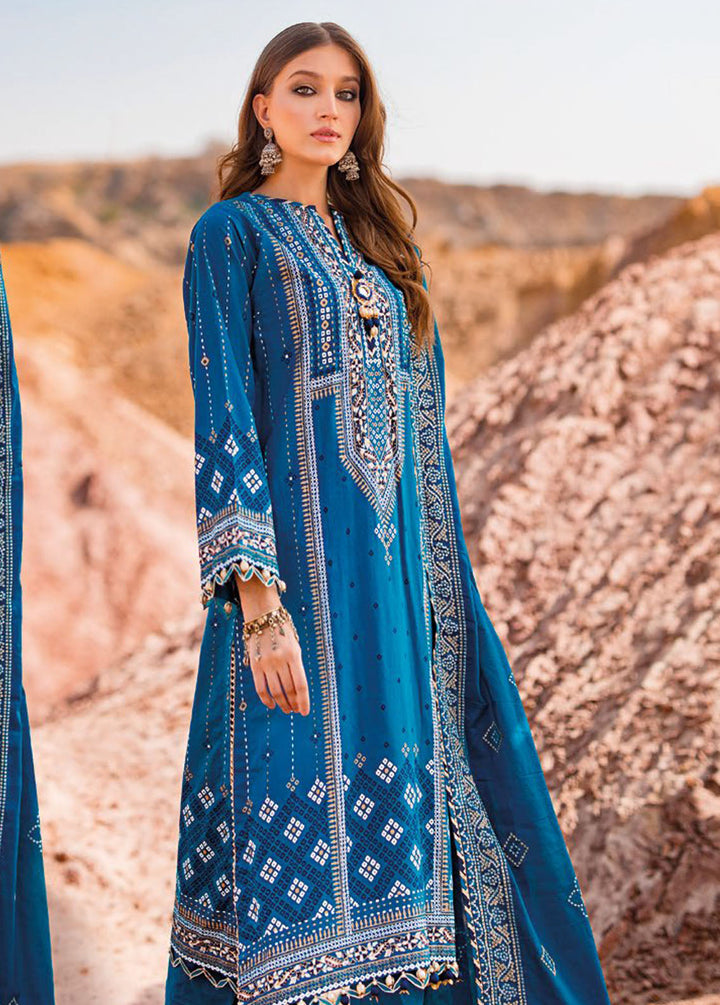 Chunri By Gul Ahmed Embroidered Lawn Suits Unstitched 3 Piece GA24C CL-42052 - Summer Collection