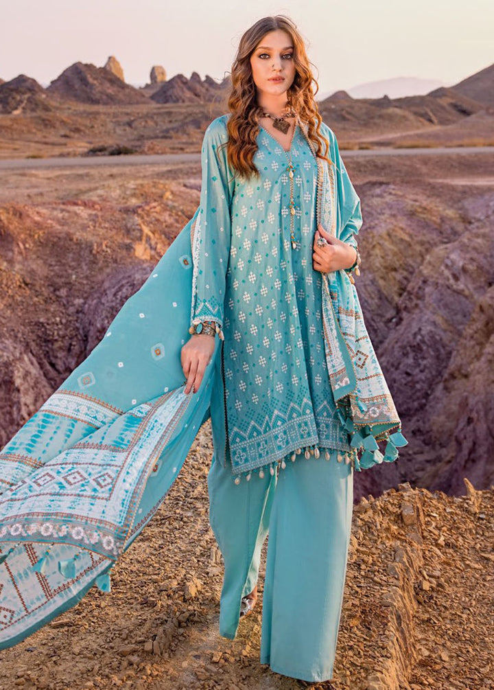 Chunri By Gul Ahmed Embroidered Lawn Suits Unstitched 3 Piece GA24C CL-42215 - Summer Collection