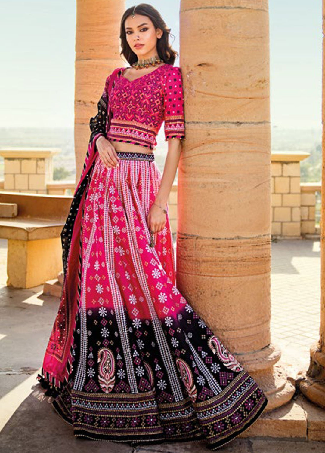 Chunri By Gul Ahmed Embroidered Lawn Suits Unstitched 3 Piece GA24C PRW-42009 - Summer Collection