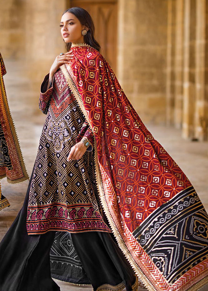 Chunri By Gul Ahmed Embroidered Raw Silk Suits Unstitched 3 Piece GA24C LE-42033 - Summer Collection