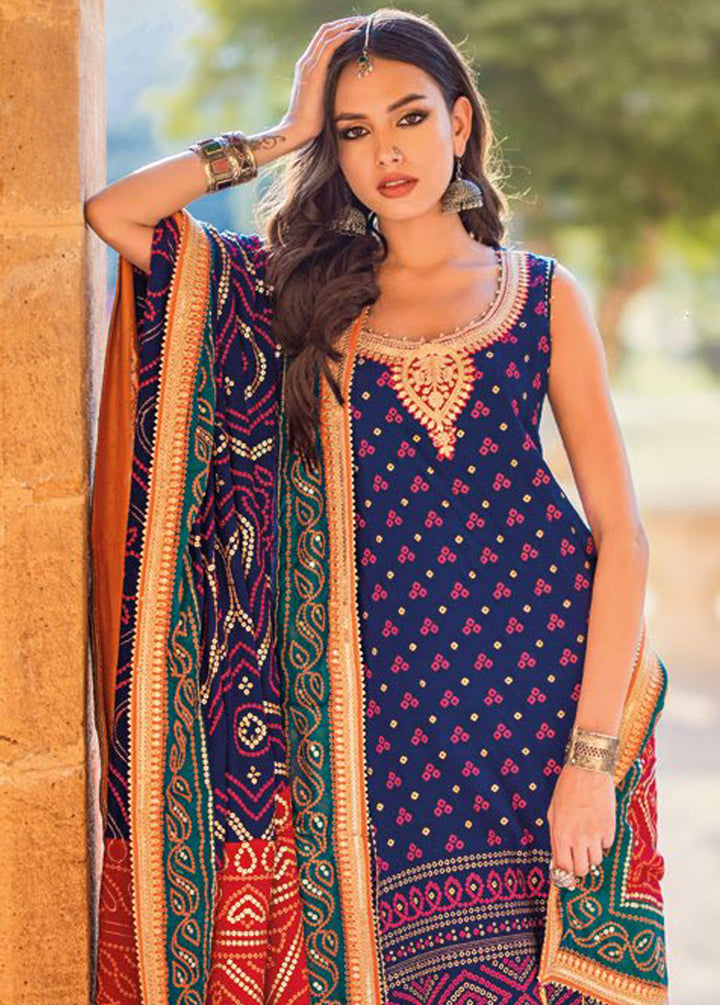 Chunri By Gul Ahmed Embroidered Raw Silk Suits Unstitched 3 Piece GA24C LE-42034 - Summer Collection