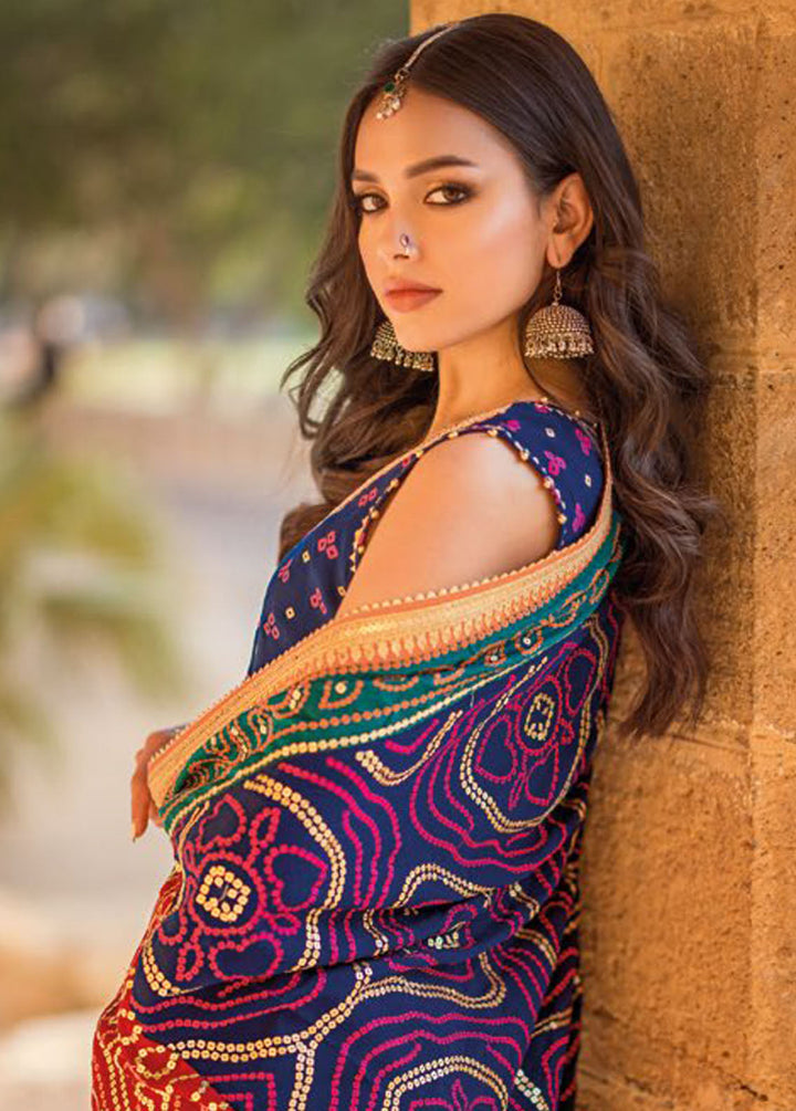 Chunri By Gul Ahmed Embroidered Raw Silk Suits Unstitched 3 Piece GA24C LE-42034 - Summer Collection