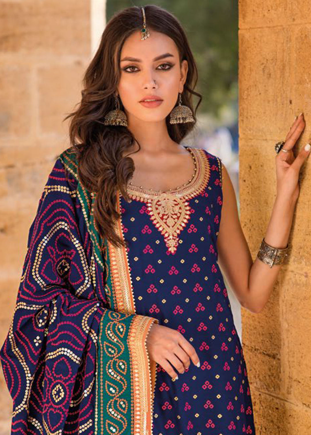 Chunri By Gul Ahmed Embroidered Raw Silk Suits Unstitched 3 Piece GA24C LE-42034 - Summer Collection