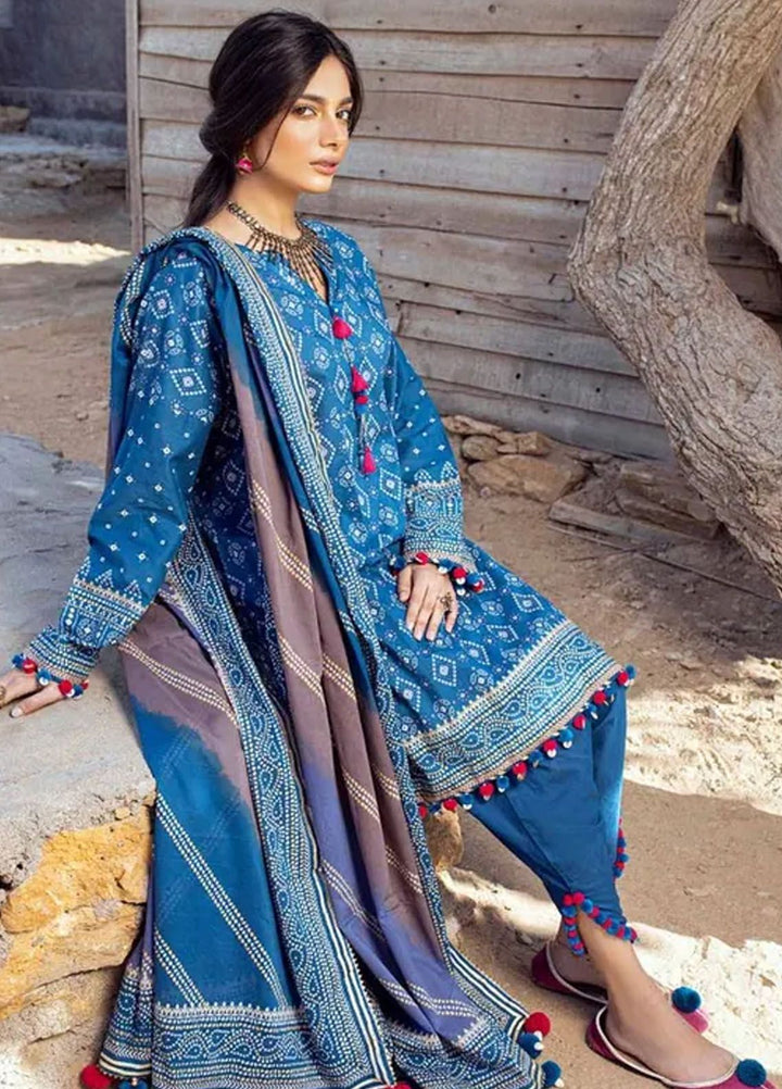 Chunri By Gul Ahmed Printed Lawn Suits Unstitched 3 Piece GA24C CL-42003 A - Summer Collection