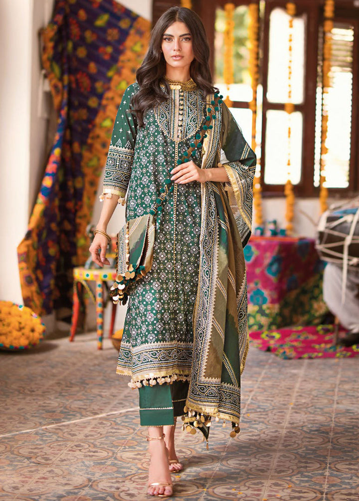 Chunri By Gul Ahmed Printed Lawn Suits Unstitched 3 Piece GA24C CL-42003B - Summer Collection
