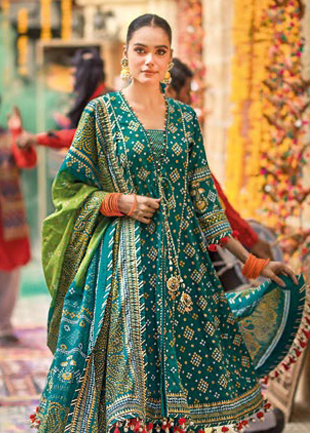 Chunri By Gul Ahmed Printed Lawn Suits Unstitched 3 Piece GA24C CL-42004B - Summer Collection