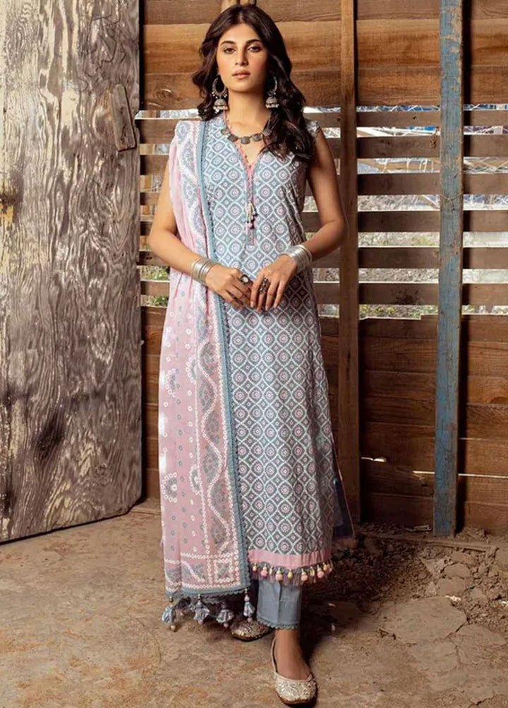 Chunri By Gul Ahmed Printed Lawn Suits Unstitched 3 Piece GA24C CL-42008 A - Summer Collection