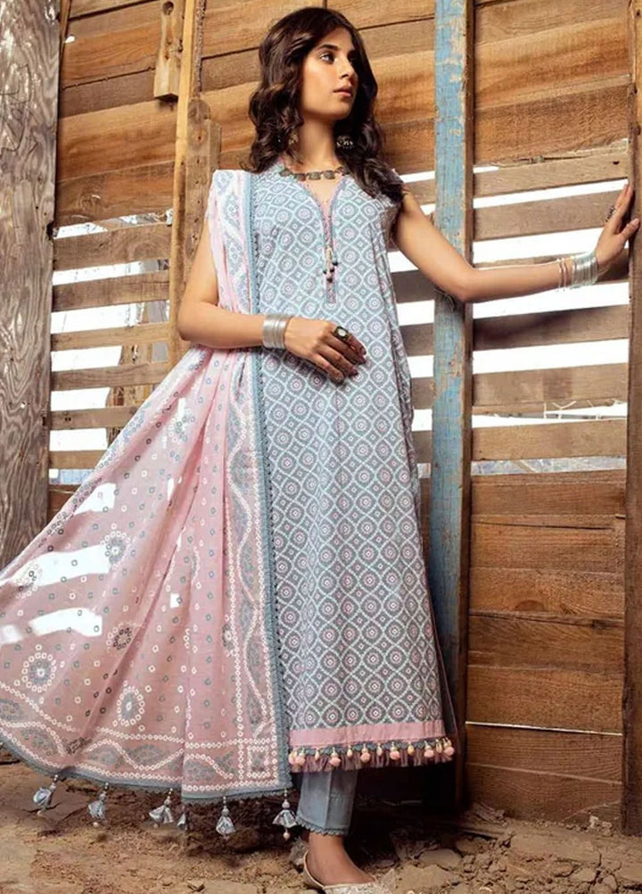 Chunri By Gul Ahmed Printed Lawn Suits Unstitched 3 Piece GA24C CL-42008 A - Summer Collection