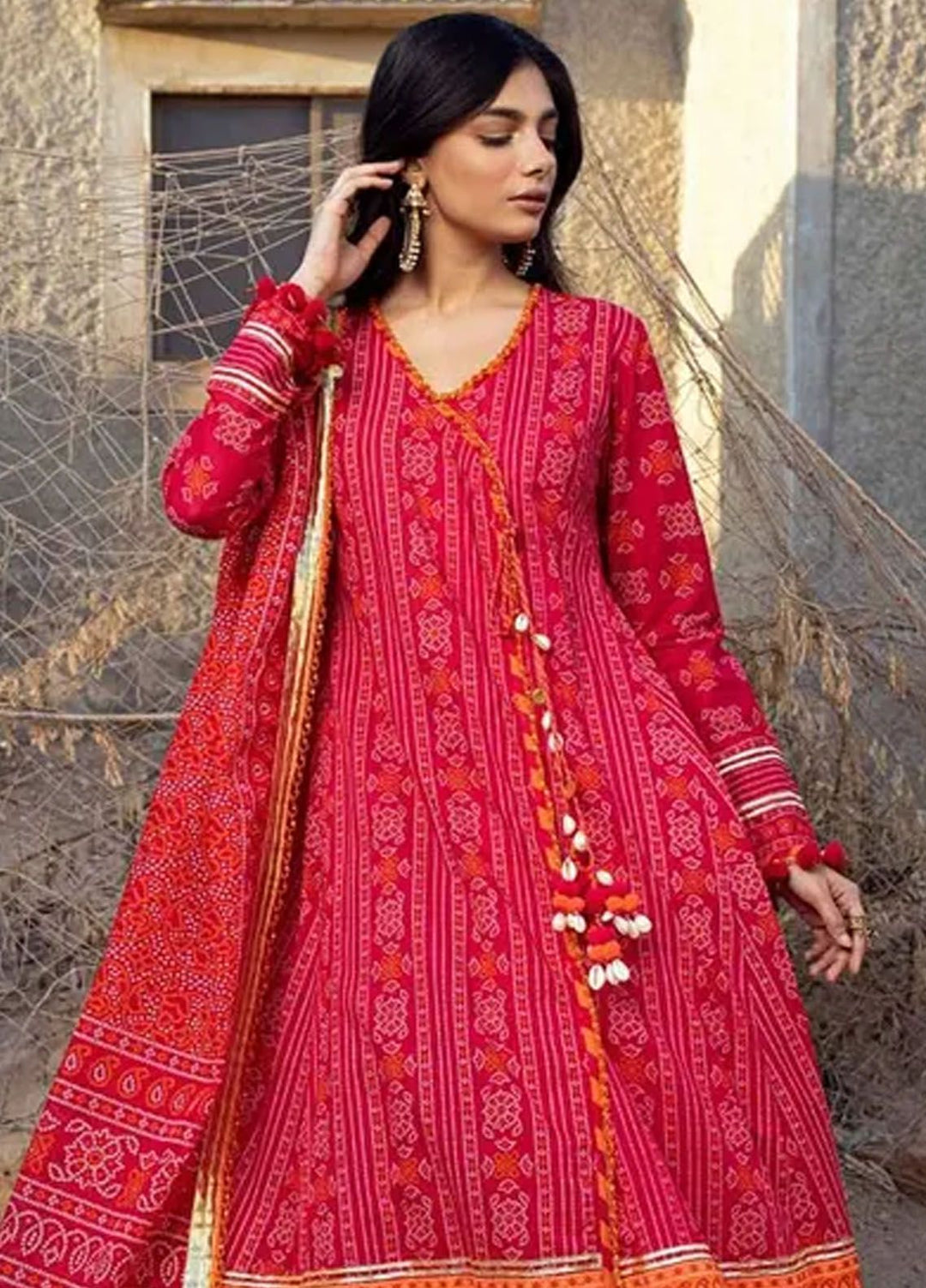Chunri By Gul Ahmed Printed Lawn Suits Unstitched 3 Piece GA24C CL-42009 A - Summer Collection