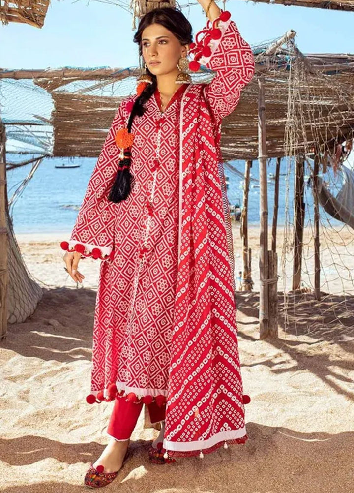 Chunri By Gul Ahmed Printed Lawn Suits Unstitched 3 Piece GA24C CL-42010 A - Summer Collection