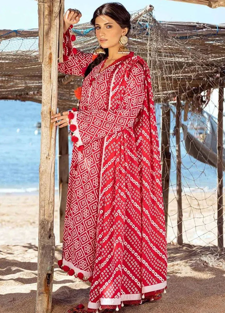 Chunri By Gul Ahmed Printed Lawn Suits Unstitched 3 Piece GA24C CL-42010 A - Summer Collection