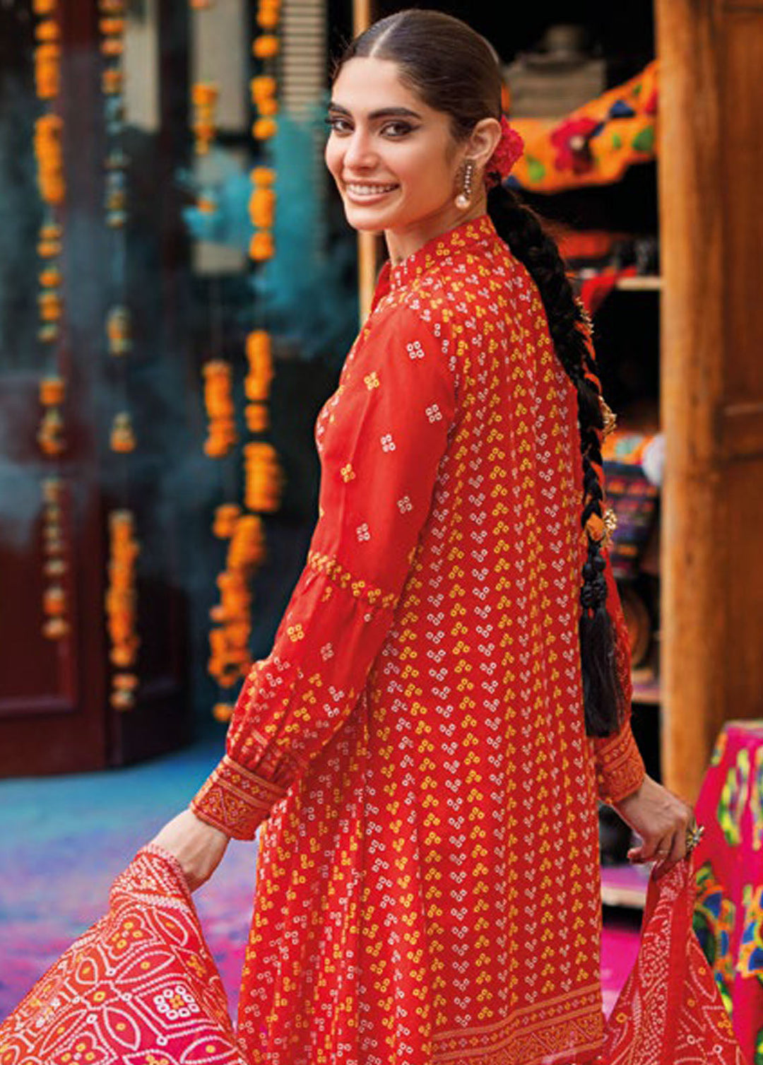 Chunri By Gul Ahmed Printed Lawn Suits Unstitched 3 Piece GA24C CL-42017B - Summer Collection