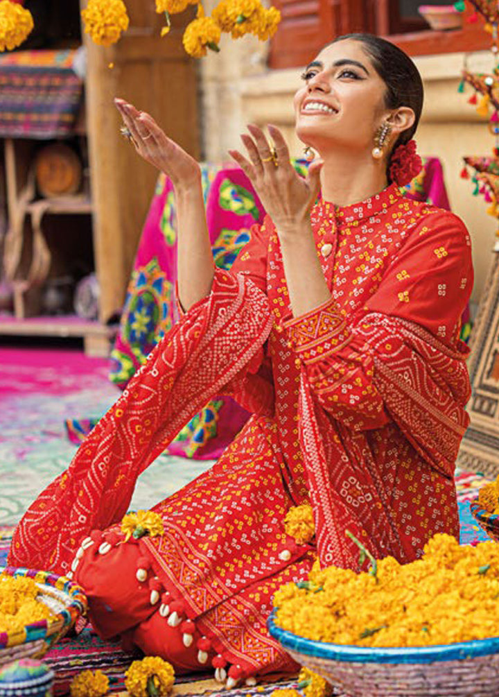 Chunri By Gul Ahmed Printed Lawn Suits Unstitched 3 Piece GA24C CL-42017B - Summer Collection