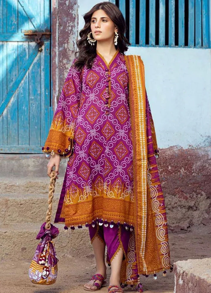 Chunri By Gul Ahmed Printed Lawn Suits Unstitched 3 Piece GA24C CL-42018 A - Summer Collection